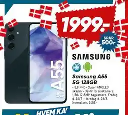 Bilka Samsung A55 5G 128GB, DKK 1999 tilbud