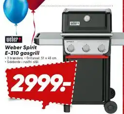 Bilka Weber Spirit E-310 gasgrill, DKK 2999 tilbud