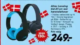 Bilka Altec Lansing kid 2i1 on-ear høretelefoner, DKK 249 tilbud