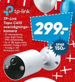 Bilka TP-Link Tapo C410 overvågningskamera, DKK 299 tilbud