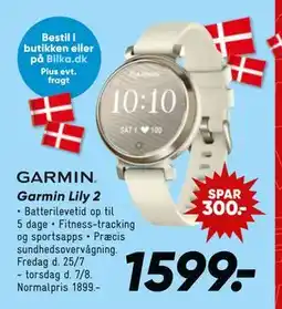 Bilka Garmin Lily 2, DKK 1599 tilbud