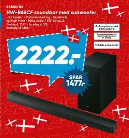 Bilka HW-B66CF soundbar med subwoofer, DKK 2222 tilbud