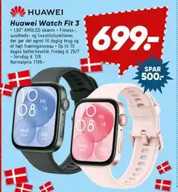 Bilka Huawei Watch Fit 3, DKK 699 tilbud