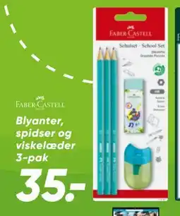 Bilka Blyanter, spidser og viskelæder 3-pak, DKK 35 tilbud