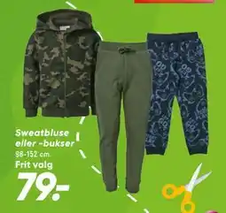 Bilka Sweatbluse eller -bukser, DKK 79 tilbud