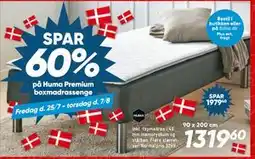 Bilka SPAR 60% på Huma Premium boxmadrassenge, DKK 1319.6 tilbud