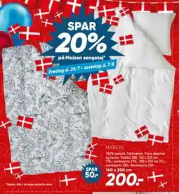 Bilka 100% bomuld. Satinvævet tilbud