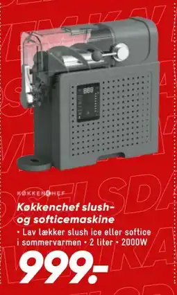 Bilka Køkkenchef slush- og softicemaskine, DKK 999 tilbud