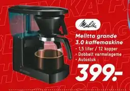 Bilka Melitta grande 3.0 kaffemaskine, DKK 399 tilbud