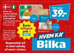Bilka Rose hel dansk kylling eller hakket kyllingekød, DKK 39 tilbud