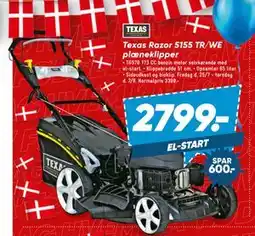 Bilka Texas Razor 5155 TR/WE plæneklipper, DKK 2799 tilbud