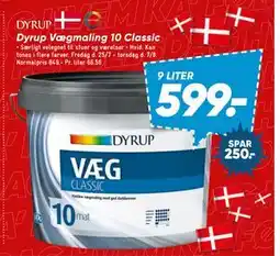 Bilka Dyrup Vægmaling 10 Classic, DKK 599 tilbud