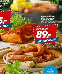 Hjemmelavet frankfurter, DKK 89