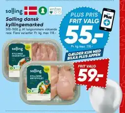 Bilka Salling dansk kyllingemarked, DKK 59, App-pris tilbud