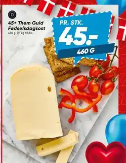 Bilka 45+ Them Guld Fødselsdagsost, DKK 45 tilbud