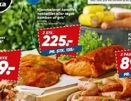 Bilka Hjemmelavet kamfilet, nakkefilet eller røget kamben af gris, DKK 225 tilbud