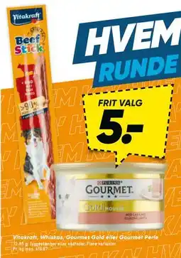 Bilka Vitakraft, Whiskas, Gourmet Gold eller Gourmet Perle, DKK 5 tilbud