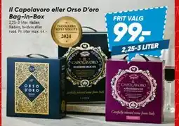 Bilka Il Capolavoro eller Orso D’oro Bag-in-Box, DKK 99 tilbud