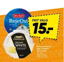 Bilka Buko smelteost eller castello dessertost, DKK 15 tilbud