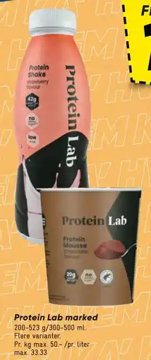Bilka Protein Lab marked, DKK 10 tilbud