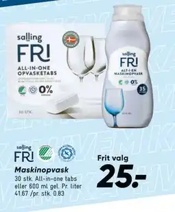 Bilka Maskinopvask, DKK 25 tilbud
