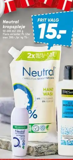 Bilka Neutral kropspleje, DKK 15 tilbud