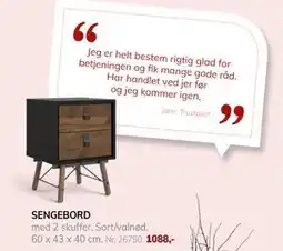 Daells Bolighus SENGEBORD, DKK 1088 tilbud