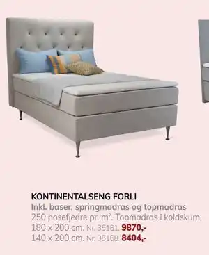 Daells Bolighus KONTINENTALSENG FORLI tilbud
