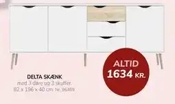 Daells Bolighus DELTA SKÆNK, DKK 1634 tilbud
