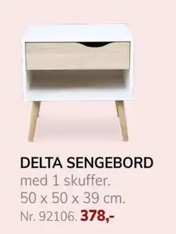 Daells Bolighus DELTA SENGEBORD, DKK 378 tilbud