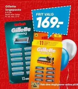 Bilka Gillette largepacks, DKK 169 tilbud