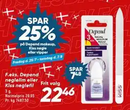Bilka SPAR 25% på Depend makeup, Kiss negle eller vipper tilbud