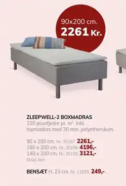 Daells Bolighus ZLEEPWELL-2 BOXMADRAS tilbud