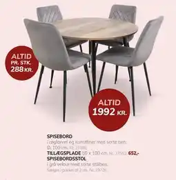 Daells Bolighus SPISEBORDSSTOL, DKK 288 tilbud