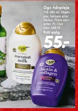 Bilka Ogx hårpleje, DKK 55 tilbud