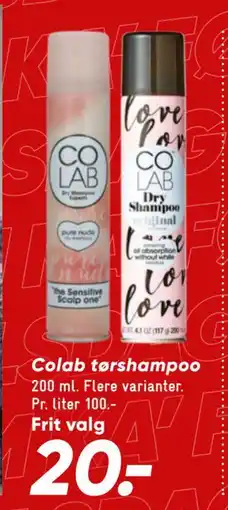Bilka Colab tørshampoo, DKK 20 tilbud