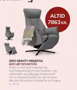 Daells Bolighus ZERO GRAVITY DREJESTOL, DKK 7863 tilbud