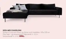 Daells Bolighus SOFA MED CHAISELONG, DKK 6994 tilbud