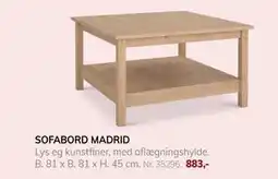 Daells Bolighus SOFABORD MADRID, DKK 883 tilbud