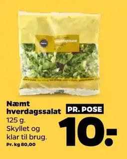 Netto Næmt hverdagssalat, DKK 10 tilbud