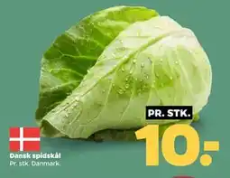 Netto Dansk spidskål, DKK 10 tilbud