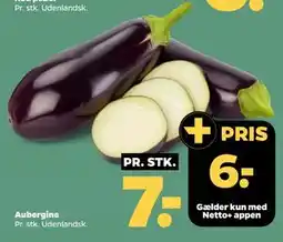 Netto Aubergine, DKK 7, App-pris tilbud