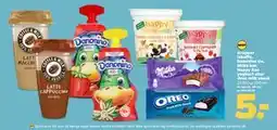 Netto Gropper iskaffe, Danonino Go, Milka bar, Happy Zoo yoghurt eller Oreo milk snack, DKK 5 tilbud
