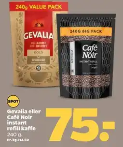 Netto Gevalia eller Café Noir instant refill kaffe, DKK 75 tilbud