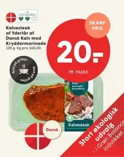 SPAR Kalvesteak af Yderlår af Dansk Kalv med Kryddermarinade, DKK 20 tilbud