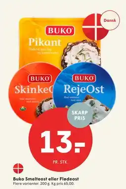 SPAR Buko Smelteost eller Flødeost, DKK 13 tilbud