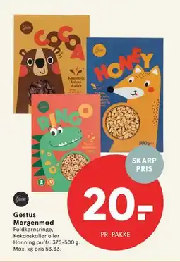 Gestus Morgenmad, DKK 20