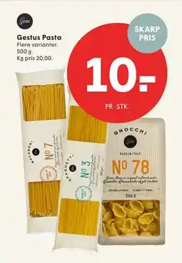 SPAR Gestus Pasta, DKK 10 tilbud
