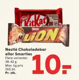 SPAR Nestlé Chokoladebar eller Smarties, DKK 10 tilbud
