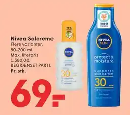 SPAR Nivea Solcreme, DKK 69 tilbud